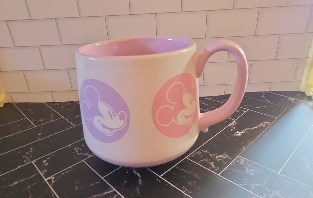 Disney Mickey Mouse Ceramic Mug 15 oz Pink Stoneware